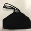 Black calf skin and chrome evening bag