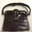 Brown Crocodile Skin Handbag