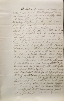 Agreement for sale of land at Boroondara, p.1