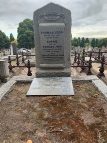 Photograph (Item) - Native Digital Image, Judd Family Grave, Boroondara General Cemetery, 2020, 31/03/2020