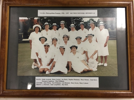 Kew Bowling Club VLBA Metropolitan Pennant Section Winners Division A2