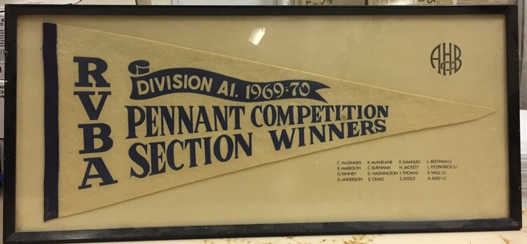  RVBA Pennant Division A1 1969-70 Pennant Competition Section Winners