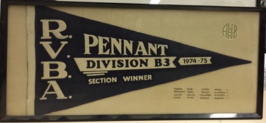 RVBA Pennant Division B3 Section Winner 1974-75