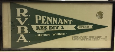 RVBA Pennant Res. Div. 2 Section Winner 1978-9