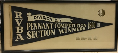 RVBA Division D.3 Pennant Competition Section Winners 1960-61