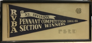 RVBA A.2. Division Pennant Competition Section Winners 1964-65