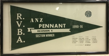 RVBA ANZ Pennant Division 4 Section Winner 1990-91