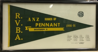 RVBA ANZ Pennant Runner-Up Division 4 1990-91