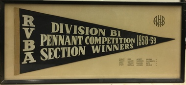 RVBA Division B1 Pennant Competition Section Winners 1958-59