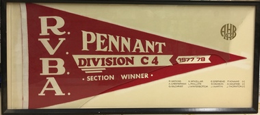 RVBA Pennant Division C 4 Section Winner 1977-78