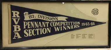 RVBA B2. Division Pennant Competition Section Winners 1965-66
