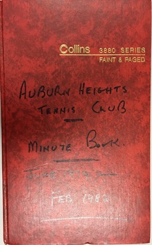 Auburn Heights Tennis Club Minute Book 1979-82