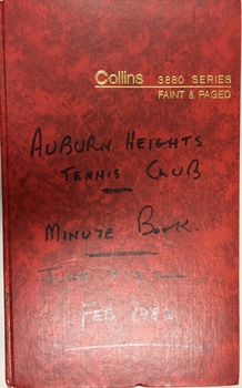 Auburn Heights Tennis Club Minute Book 1979-82