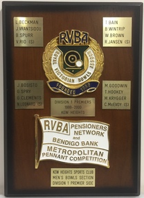 Kew Heights Sports Club Men's Bowls Section Division 1 Premier Side, 1999-2000