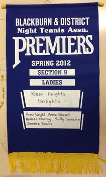 Blackburn & District Night Tennis Assn Premiers Spring 2012, Section 9 Ladies