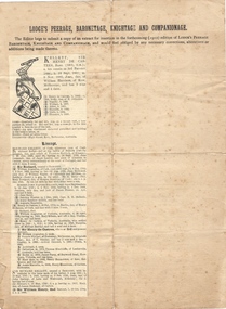 Document, Lodge's Peerage, Baronetage, Knightage and Companionage - KELLETT, Sir Henry de Castres Bart