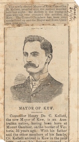 Newspaper - Newspaper Article, Cr Henry Kellett, Mayor of Kew, 1888