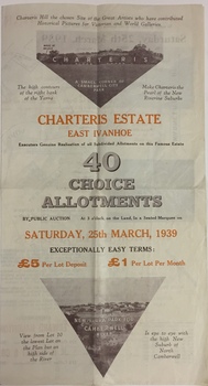 Cover of Subdivision Plan - Charteris Estate, East Ivanhoe, 1939