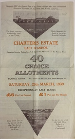 Plan - Subdivision Plan, Charteris Estate, East Ivanhoe, 1939