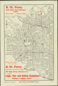 Map of Kew and Hawthorn Districts 