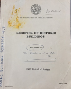 Register of Historic Buildings [at 31st December, 1973]