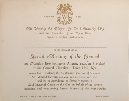 Special Meeting of the Council