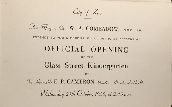 Official Opening of the Glass Creek Kindergarten