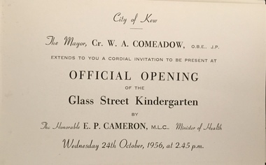 Official Opening of the Glass Creek Kindergarten