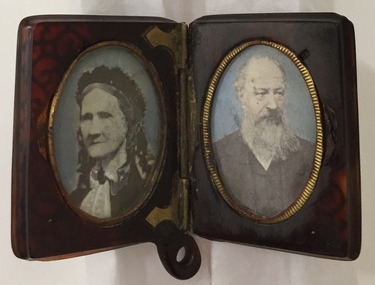 Photograph - Inlaid Tortoiseshell Locket, Pair of Henty Family Portraits, 19th century