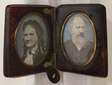 Photograph - Inlaid Tortoiseshell Locket, Pair of Henty Family Portraits
