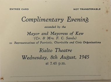 Complimentary Evening