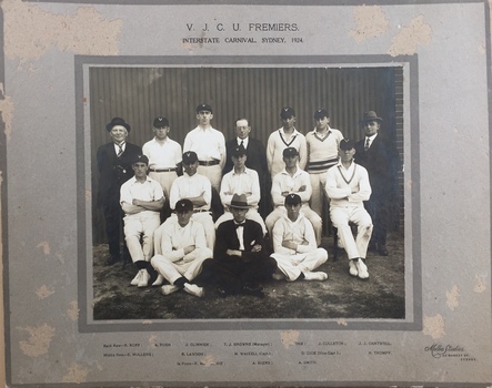 VJCU Premiers, Interstate Carnival, Sydney, 1924