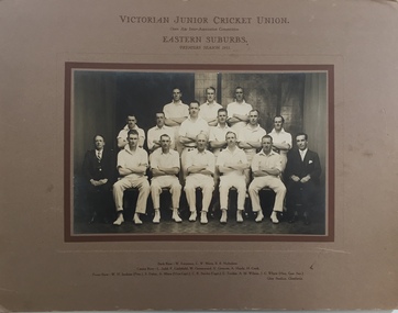 Victorian Junior Cricket Union, Eastern Suburbs Premiers Season 1931