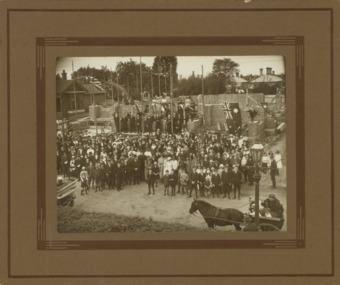 Laying the foundation stone of the Kew Baptist Church