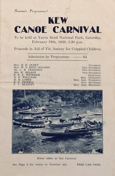 Programme: Kew Canoe Carnival