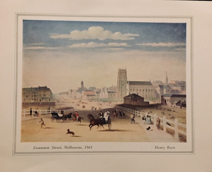 Swanston Street, Melbourne, 1861