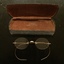 Optical glasses and leather case