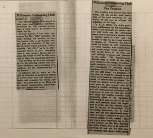 Articles: Willsmere Swimming Club