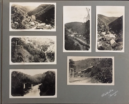 Photograph album - page 1 - 'Walhalla / Thomson / '28'