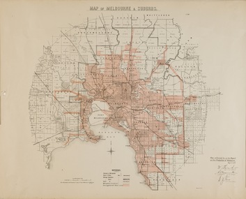 Map, Department of Lands & Survey, Map of Melbourne & Suburbs, 1899