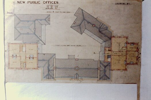 Architectural Drawing: New Public Offices, Kew