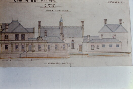 Architectural Drawing: New Public Offices, Kew