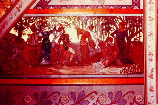 Section of mural in the Drawing Room of South Esk (formerly 'Ordsall')