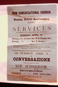 Promotional Flyer, Kew Congregational Church