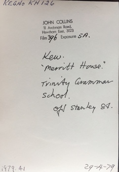 'Merritt House', Trinity Grammar School