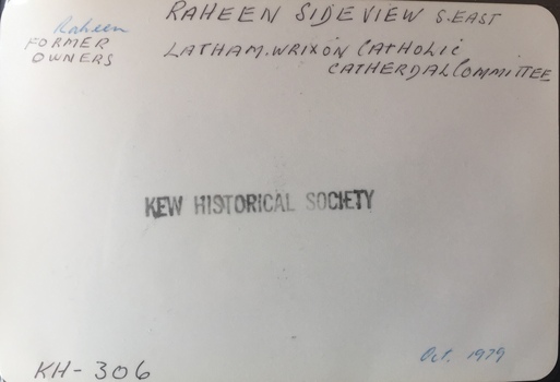 'Raheen', Studley Park Road