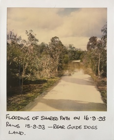 Flooding of shared path at rear of Guide Dogs Victoria