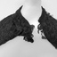 Black satin and lace capelet