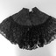Black satin and lace capelet
