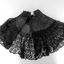Black satin and lace capelet